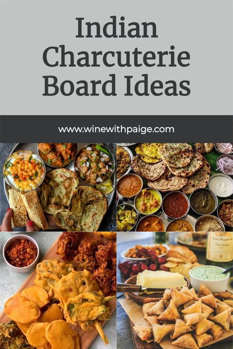 Tired of the same old cheese board? Then you’ll love these Indian food inspired charcuterie boards! These boards are perfect for Indian food lovers who want to sample a variety of dishes from their favorite cuisine. These delicious bites are sure to please everyone at your next gathering. #CharcuterieBoard #WineAndFood Indian Cheese Recipes, Indian Food Platter Ideas, Indian Food Board Ideas, Charcuterie Board Indian Food, Indian Snack Board Ideas, Indian Snack Charcuterie Board, Curry Night Party Ideas, Indian Chat Board, Indian Food Charcuterie Board