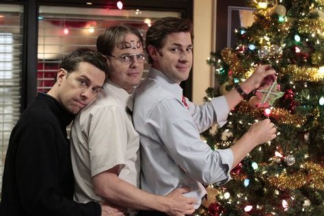 Rainn Wilson, John Krasinski, Ed Helms - The Office American Office, Best Of The Office, Ed Helms, The Office Show, Office Tv, Office Memes, Paper People, Office Holiday Party, John Krasinski