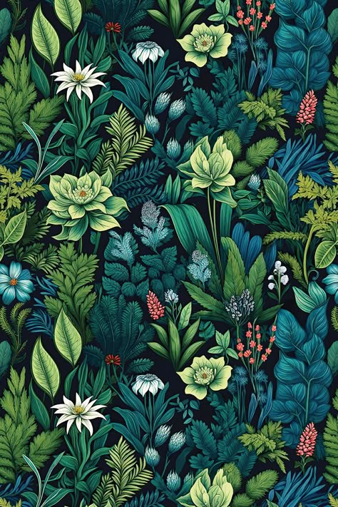 Gaze upon this beautiful floral seamless pattern. Available on Esty, Redbubble and others ....................................................................................................................................................... floral green, green plants, floral pattern, plants all over print, floral dress, dark green pattern, seamless plant pattern, green pattern, botanical pattern, floral seamless, green leaves, patterncabinet, pattern cabinet, repeatable pattern, tumbler design Green Floral Wallpaper, Green Leaf Wallpaper, Floral Pattern Wallpaper, Plant Background, Textile Prints Design, Floral Seamless Pattern, Plant Wallpaper, Fashion Enthusiast, Botanical Wallpaper