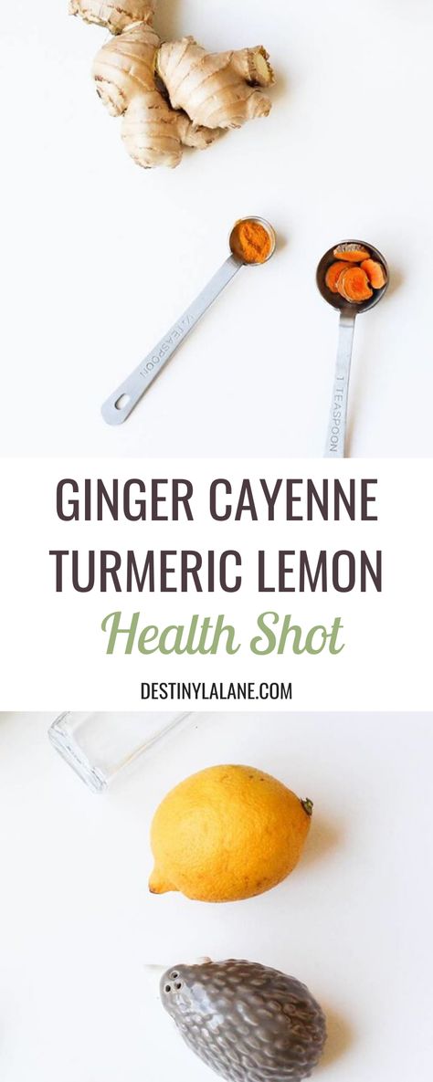 A simple morning wellness shot to help you kick start your morning. It's a great replacement to orange juice for those still craving something citrus in the morning. Cayenne Pepper Drink, Prevent Sickness, Morning Wellness, Cayenne Pepper Benefits, Lemon Health, Ginger Shot Recipe, Lemon Shots, Turmeric Shots, Ginger Drink