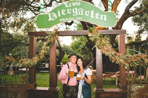 October Fest Party Ideas, German Biergarten, Oktoberfest Party Decorations, Beer Maid, Oktoberfest Party, Beer Fest, Architectural Pieces, Wine Store, Event Planning Design