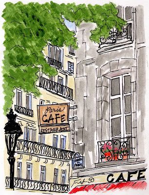 ♔ Croquis "Paris" Cafe Drawings, Themes To Draw, List Of Themes, The Paris Apartment, Architecture Artists, Paris Illustration, Architecture Drawing Sketchbooks, Color Pencil Illustration, Building Painting