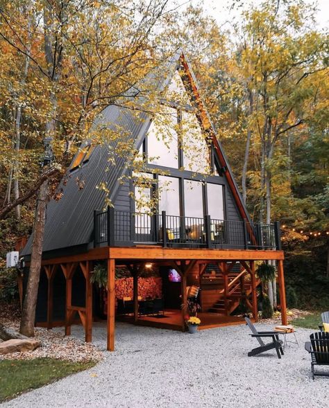 Tiny House Concept, Cabin Chronicles, Hocking Hills Ohio, A Frame Cabin Plans, Diy Cabin, A Frame Cabins, House Concept, Affordable Homes, Earthship Home