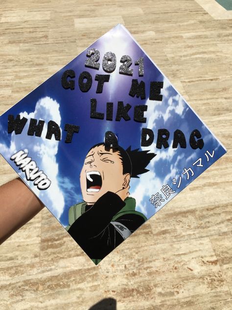 Naruto Graduation Cap, Anime Graduation Cap, Anime Graduation, Graduation Cap Designs College, Easy Portrait Drawing, Graduation Hairstyles With Cap, Msa Characters, Senior Year Fun, College Grad Cap Ideas