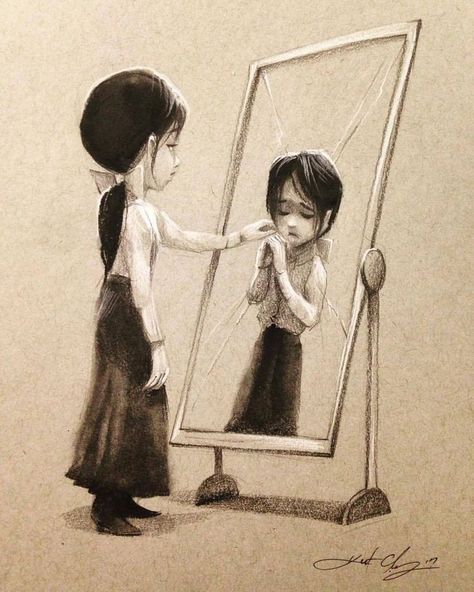 Meaningful Drawings, Soyut Sanat Tabloları, Dark Art Drawings, Girls Cartoon Art, Anime Couples Drawings, Art Anime, Pencil Drawing, Cute Cartoon Wallpapers, Girl Cartoon