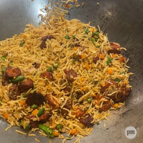 Plate Meal - Manchurian Fried Rice 👌 Manchurian Fried Rice, Manchurian Chicken, Veg Manchurian, Chicken Masala, Chinese Chicken, Chicken Bites, Party Platters, Jasmine Rice, Low Carb Chicken