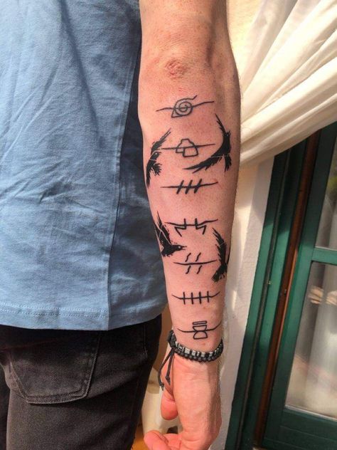 Anime Sleeve Tattoos For Guys, Anime Back Tattoos For Men, Anime Tattoos Small Naruto, Best Anime Tattoos For Men, Domain Expansion Tattoo, Small Anime Tattoos For Men, Naruto Small Tattoos, Naruto Tatoos Ideas, Naruto Inspired Tattoos