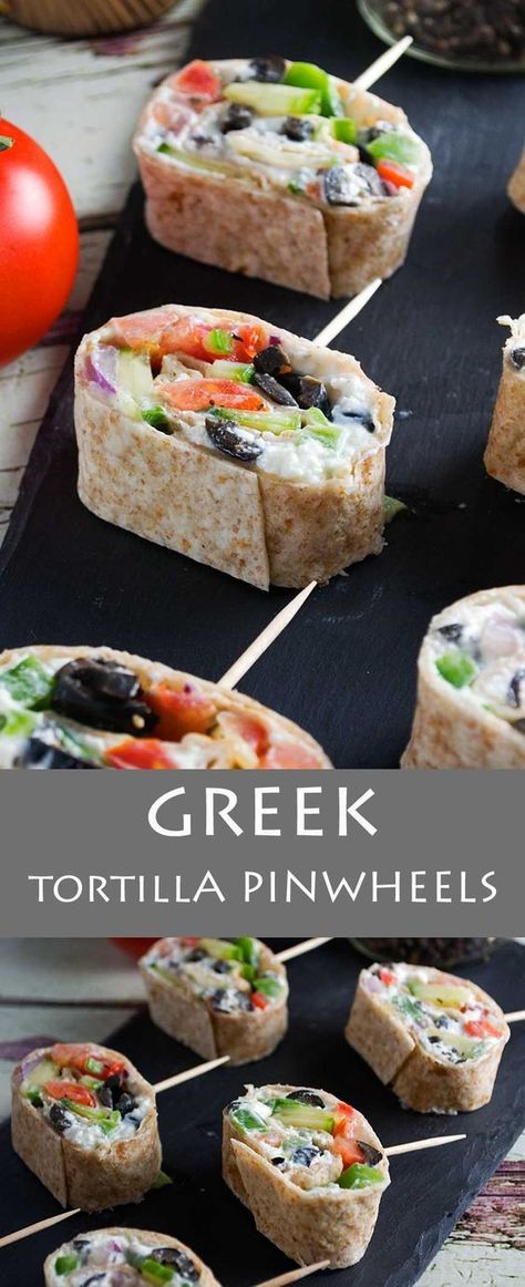 Toga Party Food Ideas, Toga Party Food, Mediterranean Pinwheels, Simple Party Appetizers, Appetizers Pinwheels, Gf Tortillas, Mediterranean Dip, Tortilla Pinwheels, Greek Appetizers