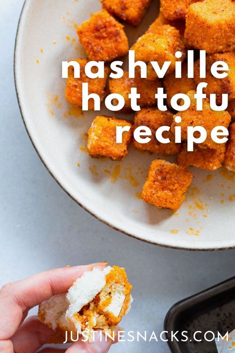 Pin on hair Nashville Hot Recipe, Nashville Hot Tofu, Tofu Crispy, Hot Chicken Recipe, Crispy Baked Tofu, Tofu Nuggets, Tofu Chicken, College Food, Nashville Hot Chicken