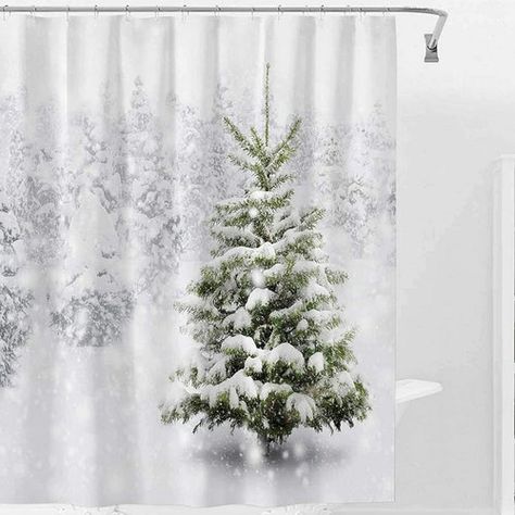 Banana Leaf Shower Curtain, Forest Shower Curtain, Tapestry Wallpaper, Christmas Shower Curtain, Bathroom Curtain Set, Cute Shower Curtains, Snow Showers, White Bathroom Decor, Bathtub Decor