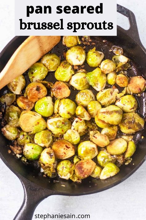 Veggies On The Stove Top, Stove Top Veggie Recipes, Pan Brussel Sprout Recipes, Stove Top Veggies, Brussel Sprouts On Stove Top, Easy Brussel Sprout Recipes Stove Top, How To Cook Brussel Sprouts On The Stove, Bussell Sprouts Recipes Oven Roasted, Pioneer Woman Brussel Sprouts