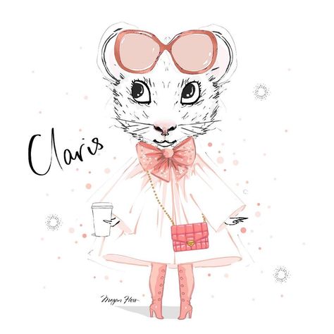 Claris The Mouse, Megan Hess Illustration, Paris Tea, Megan Hess, Fashion Illustrator, 5th Birthday, Fashion Illustration, Illustrations, Instagram Photos