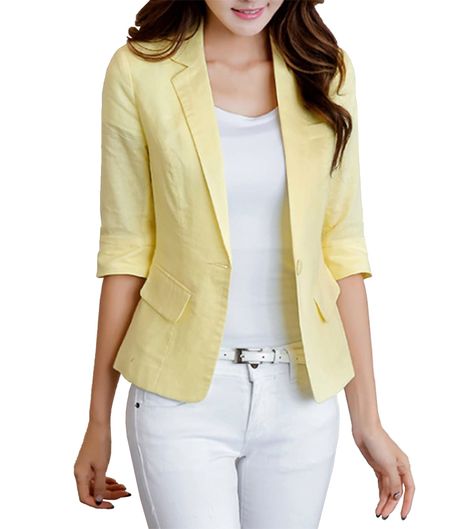 Linen Blazer Outfit Women, Linen Blazer Outfit, Linen Jackets Women, Linen Blazers Women, Cotton Pants Women, Blazer Outfits For Women, Casual Blazer Women, Work Blazer, Blazer Jackets For Women