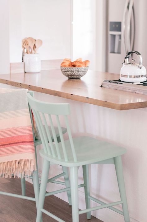 One thing remained true in our home and on the blog in 2019 - we can't get enough cozy, country cottage home decor packed with charm & character! And apparently, neither can our amazing readers. Today we're rounding up the 10 most-clicked cottage-farmhouse-inspired home decor items from the blog in 2019, all of which is great for the gal on a budget, perfect for small spaces & simple, sweet & unique at its core! #cottagefarmhouse #cozyhomedecor Wood Kitchen Countertops, Pastel Farmhouse, Reclaimed Kitchen, Farmhouse Kitchen Countertops, Wood Countertops Kitchen, Reclaimed Wood Kitchen, Country Cottage Kitchen, Farmhouse Bar, Farmhouse Kitchen Remodel