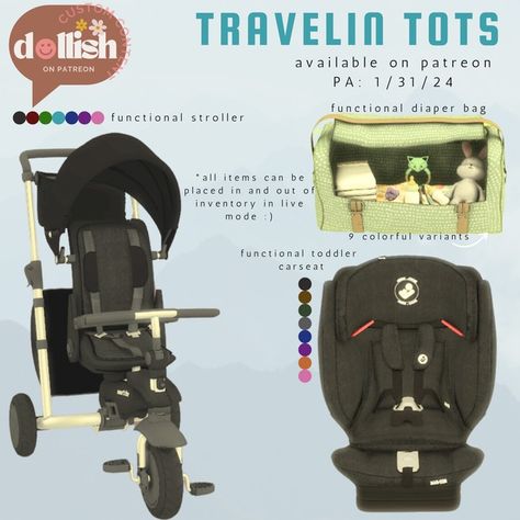 Travelin Tots Set! :) | Patreon Lotes The Sims 4, Sims 4 Cheats, Sims Baby, Muebles Sims 4 Cc, Free Sims 4, The Sims 4 Packs, Sims 4 Body Mods, Tumblr Sims 4, Sims 4 Expansions