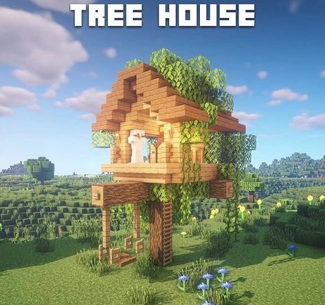 House Design Minecraft, Butcher House, Minecraft Treehouses, Minecraft Houses For Girls, Minecraft Building Blueprints, Minecraft Tree, Music Tree, Minecraft Houses Survival, Minecraft Houses Blueprints