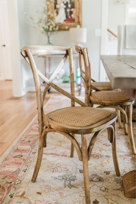 Crossback Chairs Dining Room, Cross Back Chairs Dining Room, Cocoon Furniture, Farmhouse Dining Room Chairs, French Farmhouse Dining Room, Rustic Dining Room Chairs, Farmhouse Table And Chairs, French Country Dining Rooms, Country Dining Room Table