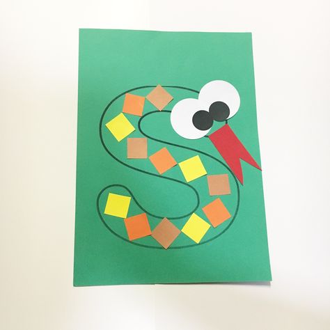 S Crafts For Preschoolers, Letter S Craft, Letter S Crafts, Snake Crafts, Crafts 2024, Preschool Spring, Crafts For Preschoolers, English Activities For Kids, S Craft