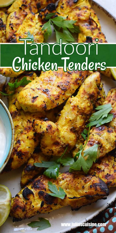 Tandoori Chicken Tenders Tandoori Chicken Drumsticks, Tandoori Masala Recipe, Khana Picture, Chicken Tandoori Masala, Easy Tandoori Chicken, Bake Mac, Tandoori Sauce, Grilled Tandoori Chicken, Indian Chicken Dishes