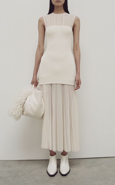 Women's Proenza Schouler Resort 2024 Collection | Moda Operandi Resort 2024 Collection, Pleated Knit, Resort 2024, Knit Maxi Dress, Photoshoot Themes, Maxi Knit Dress, 2024 Collection, Proenza Schouler, Moda Operandi