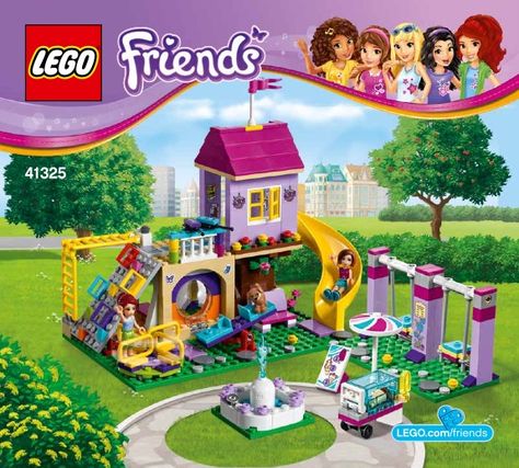 (41325) Heartlake City Playground (Friends) Friends Building, City Playground, Lego Friends Sets, Instructions Lego, Baby Alive Doll Clothes, Lego Building Instructions, Playground Set, Lego Batman Movie, Lego Craft