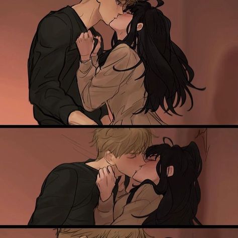 People Kissing, Romantic Anime Couples, Romantic Manga, Anime Family, Cute Couple Art, Dessin Adorable, Romantic Art, Anime Couples Manga, Couple Drawings