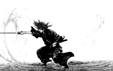 Desktop Vagabond Wallpaper Explore more Bagabondo, Eiji Yoshikawa's, Hepburn, Japanese, Manga Series wallpaper. https://www.whatspaper.com/desktop-vagabond-wallpaper-2/ Miyamoto Musashi Art, Oc Story, Samurai Drawing, Guerriero Samurai, Vagabond Manga, Personaje Fantasy, Seni Pop, Samurai Artwork, Miyamoto Musashi