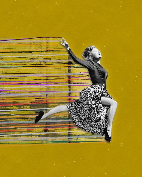 Woman Flying, Hand Painted Photographs, Vintage Space Art, Retro Collage, Digital Collage Art, Vintage Woman, Collage Art Mixed Media, Collage Artwork, Tarot Art