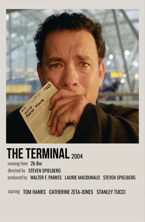 Tom Hanks Movies, Polaroid Movie Poster, Classic Films Posters, Movie To Watch, Iconic Movie Posters, Movie Card, New Movies To Watch, Film Posters Minimalist, The Terminal