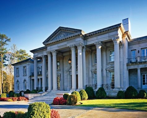 Classic colonial Mansion Images, Villa Facade, Modern Castle, Luxury Mansions, Harrison Design, University Library, Castle House, Mansions Luxury, Indoor Swimming