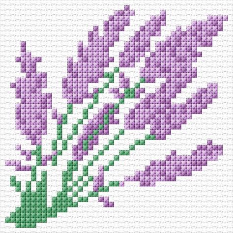 Lavender|17|3725|x-stitch|10 Free Patterns Online Lavender Cross Stitch, Cross Stitch Calculator, Floral Cross Stitch Pattern, Small Cross Stitch, Cross Stitch Patterns Flowers, Cross Stitch Bookmarks, Mini Cross Stitch, Cross Stitch Borders, Cross Stitch Alphabet