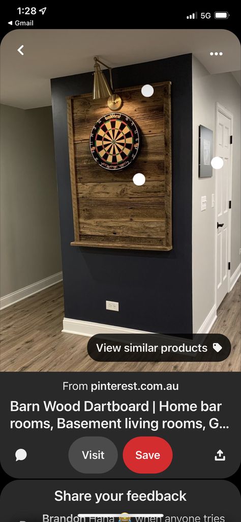 Diy Basement Bar, Garage Bar Ideas, Basement Game Room Ideas, Dart Board Wall, Basement Kitchenette, Basement Games, Basement Redo, Home Bar Rooms, Basement Remodel Diy