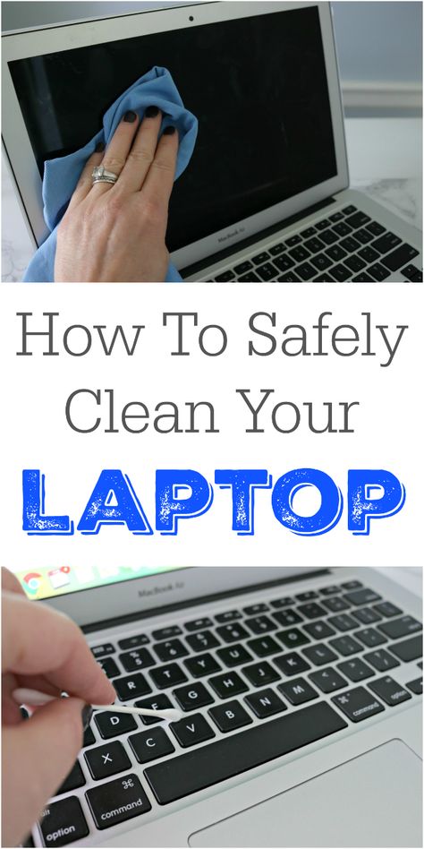 How to Clean a Laptop Safely - Step-by-step tutorial. via @Mom4Real Clean Hacks, Homemade Toilet Cleaner, Clean Baking Pans, Hardwood Floor Cleaner, Cleaning Painted Walls, Glass Cooktop, Deep Cleaning Tips, Toilet Cleaner, Clean Dishwasher