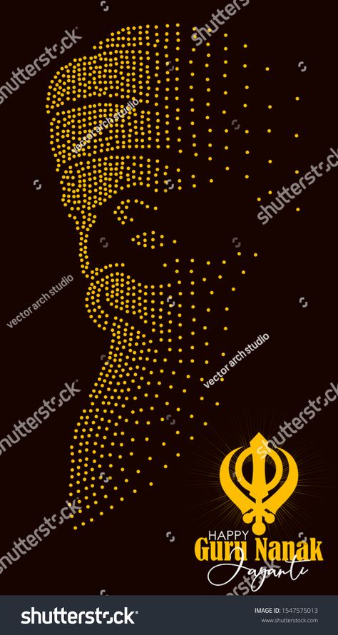 Guru Nanak Jayanti Creative Ads, Happy Guru Nanak Jayanti, Nanak Jayanti, Guru Nanak Jayanti, Ad Illustration, Beautiful Abstract Art, Dev Ji, Guru Nanak, Waheguru Ji