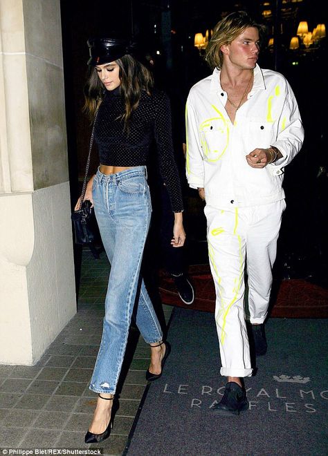 Ladies man: The Byron Bay-born blonde has developed a reputation as a ladies' man since sh... Bay Outfit, Kaia Gerber Style, Jordan Barrett, Laura Harrier, Ladies Man, Paper Magazine, Baker Boy Cap, Jenner Outfits, Christy Turlington