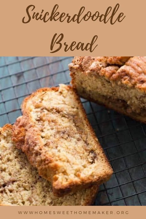 Snickerdoodle Bread – HomeSweetHomeMaker Snickerdoodle Bread Recipe, Snickerdoodle Bread, Gingerbread Dessert, Cinnamon Bread Recipe, Low Sugar Recipes, Recipe Simple, Cinnamon Bread, Bread Recipes Sweet, Lou Lou