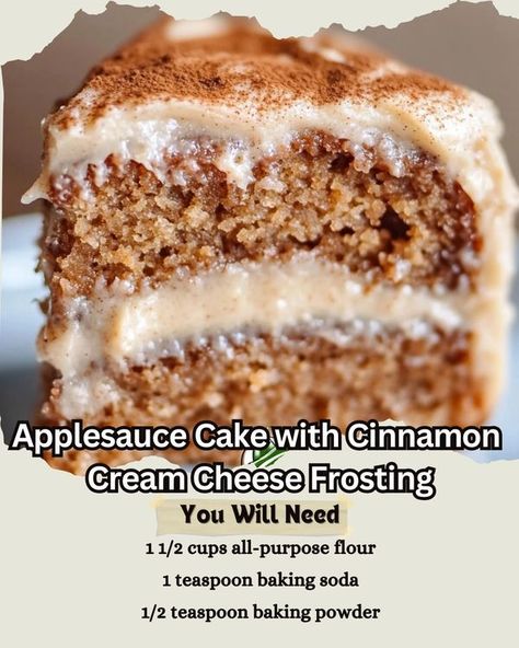 Cake With Cinnamon, Cinnamon Cream Cheese, Applesauce Cake, Icing Frosting, Jamie Oliver Recipes, Cinnamon Cream Cheese Frosting, Cake Icing, Apple Desserts, Cake Frosting