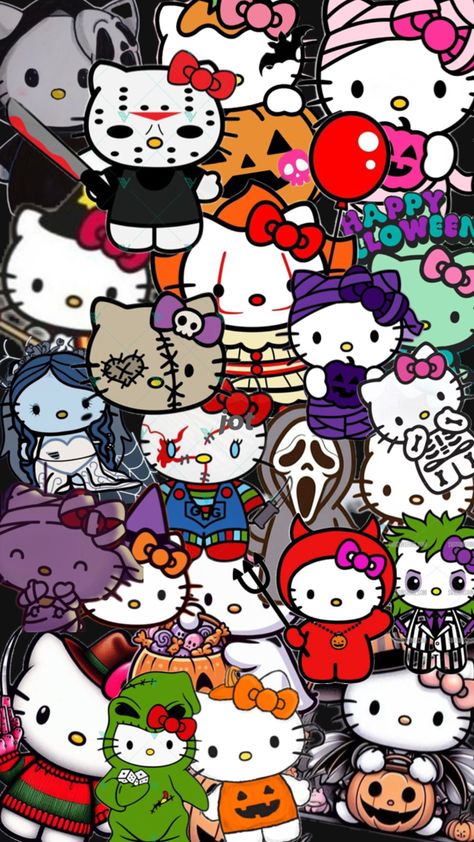 Hello Kitty Guitar, Hello Kitty Halloween Wallpaper, Pink Hello Kitty Wallpaper Iphone, Cute Iphone Wallpaper Tumblr, Pretty Wallpaper Ipad, Pink Wallpaper Hello Kitty, Cute Backgrounds For Iphone, Halloween Wallpaper Cute, Walpaper Hello Kitty