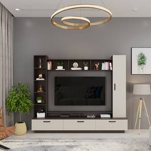 Tv Stand Furniture Fenily Engineered Wood Free Standing TV Unit in Brown Latest Tv Unit Designs, Space Efficient Furniture, Shelves For Books, Tv Entertainment Unit, Wooden Tv Unit, Wood Tv Unit, Cabinet With Shelves, Bed Living Room, Stand Tv