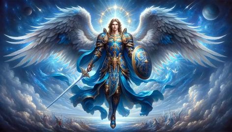 The Colors Of The 7 Archangels: The Divine Spectrum List Of Archangels, 7 Archangels, Archangel Zadkiel, Archangel Jophiel, Male Angels, Archangel Uriel, Archangel Raphael, Spiritual Warrior, Heaven Art