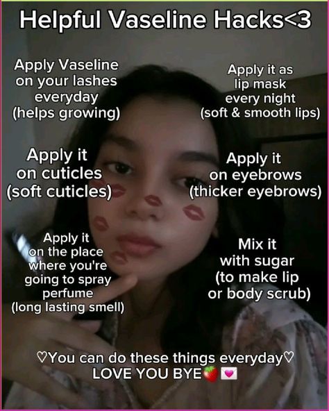 What To Use Vaseline For, What To Do With Vaseline, Vaseline Tips, Vaseline Hacks, Reduce Forehead Wrinkles, 2024 Reset, Glowup Tips, Forehead Lines, Vaseline Uses