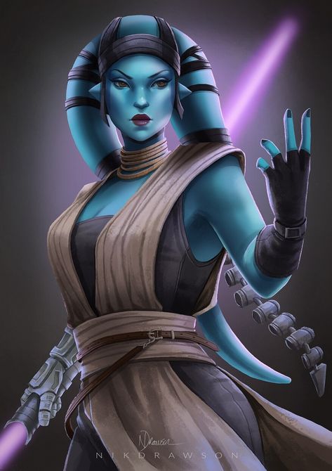 Twi Lek Female, Star Wars Pc, Twi'lek Jedi, Jedi General, Aayla Secura, Jedi Art, Star Wars Stickers, Twi Lek, Star Wars Sith