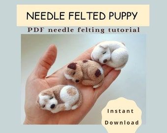 Beginner felting tutorial | Etsy Needle Felt Poodle, Wool Animals How To Make, Easy Felting Projects, Needle Felting Tutorials Step By Step, Needle Felted Animals For Beginners, Easy Needle Felting Projects, Felting Projects For Beginners, Needle Felting Cute, Felt Needling