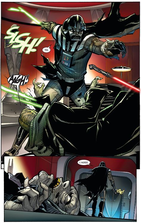 Darth Vader VS Emperor Palpatine (Darth Vader Vol. 2 #5) Lightsaber Reference, Star Wars Meme, Emperor Palpatine, Dark Side Star Wars, Star Wars Books, Star Wars Droids, The Sith, Star Wars Facts, Star Wars Drawings