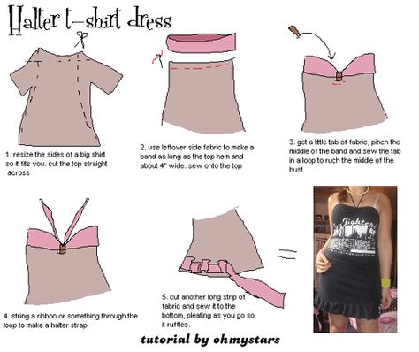 Easy Diy Clothes, Diy Clothes Refashion, Upcycle Clothes Diy, Cute Sewing Projects, Sewing Projects Clothes, Diy Clothes Design, Diy Vetement, Diy Fashion Clothing, Kleidung Diy