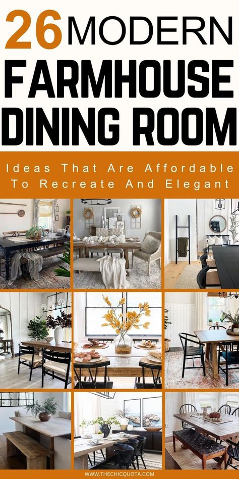 modern farmhouse dining room Farmhouse Decor For Dining Room Table, Modern Farmhouse Breakfast Table, Dining Room Table Ideas Farmhouse, Modern Farmhouse Table And Chairs, Updated Dining Room Ideas, Modern Farmhouse Dining Room Decor Ideas, Rustic Dining Room Decor Ideas, Farmhouse Dining Room Colors, Modern Farmhouse Decor Dining Room