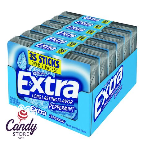 Extra Peppermint Gum Mega Pack 3.33oz - 6ct CandyStore.com Extra Peppermint Gum, Pregnancy Care Package, Extra Gum, School Wishlist, Pack Of Gum, Gum Flavors, Mint Gum, Sugar Free Gum, Minty Fresh