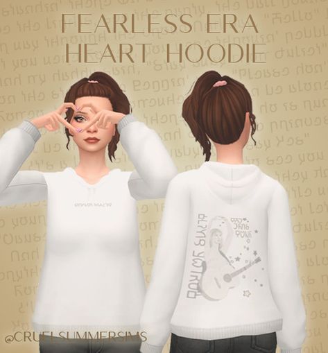 Ts4 Taylor Swift Cc, Sims 4 Cc Taylor Swift Clothes, Taylor Swift Sims 4 Cc Maxis Match, Sims 4 Cc Hoodies, Taylor Swift Sims 4 Cc, Hoodie Base, Cc Top, 4 Hairstyles, Cc Packs