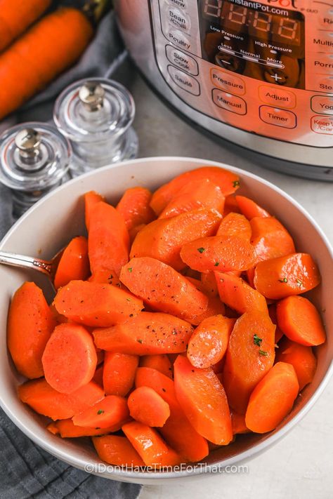 Buttered Carrots, Instant Pot Carrots, Instant Pot Mashed Potatoes, Chicken Fajita Bowl, Maple Glazed Carrots, Cooked Carrots, Glazed Carrots, Instant Pot Recipes Chicken, Fried Vegetables