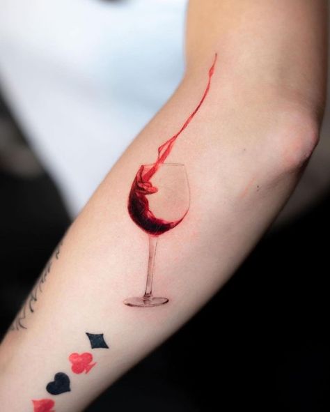 Men Tattoo Ideas With Meaning, Men Small Tattoo Ideas, Wine Glass Tattoo, Cute Halloween Tattoos, Wine Tattoo, Shadow Tattoo, Our Mindful Life, Lavender Tattoo, Tattoo Ideas Small